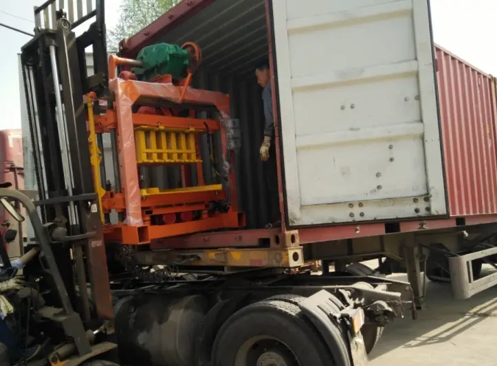 QTJ4-40 BLOCK MACHINE LOADING CONTAINER 