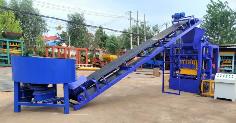 QT4-26 porous concrete brick making machine block machine with mixer 1 porous concrete brick making machine