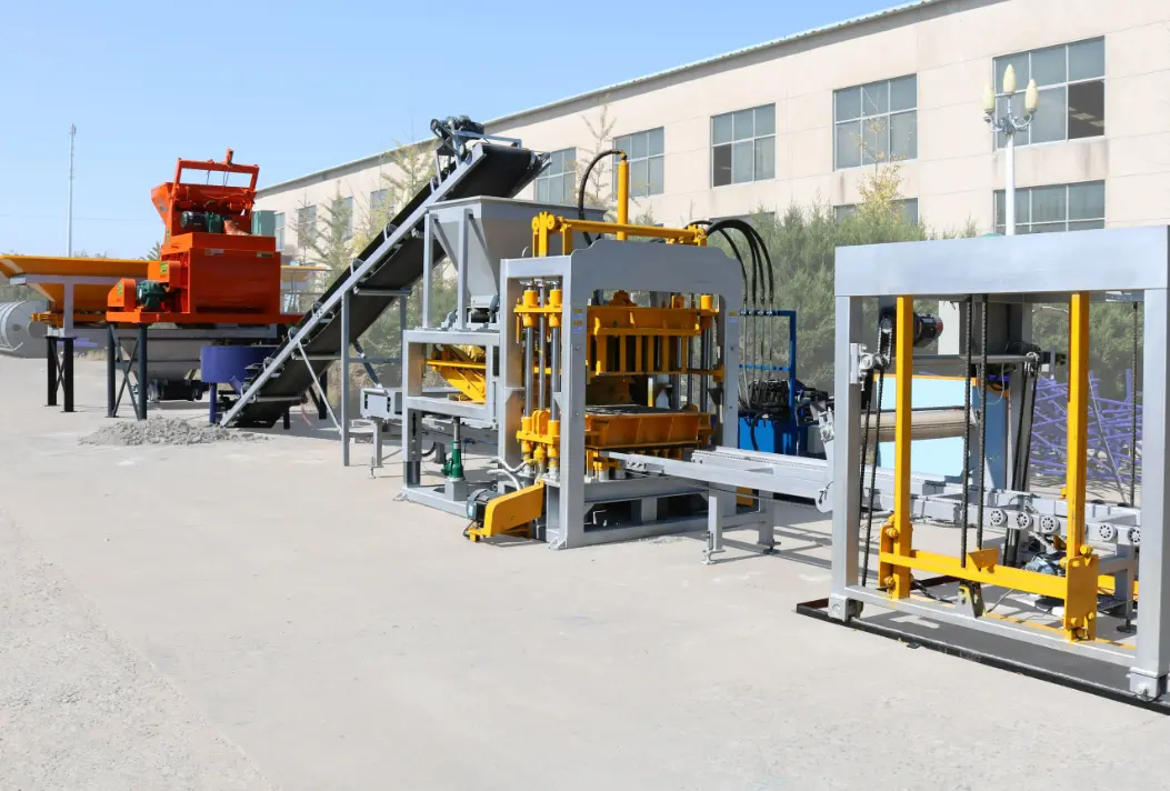 QT6-15 automatic concrete brick making machine block making machine line2 automatic concrete brick making machine