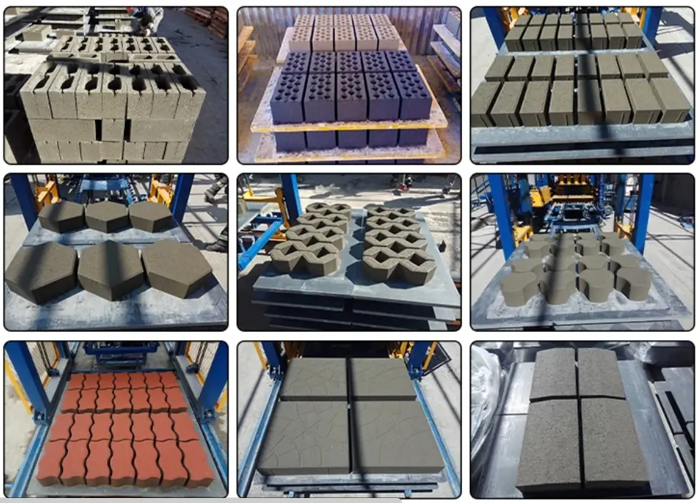 QT8-15 fully automatic hollow brick making machine blocks concrete block