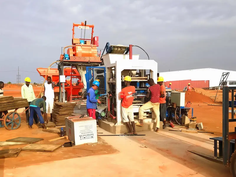 QT8-15 Block Production Line in Nigeria